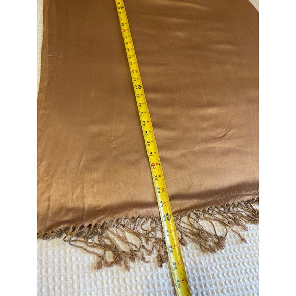 Pashmina Cashmere Boho Eventwear Gold Champagne Scarf, Shawl or Wrap - Picture 7 of 11